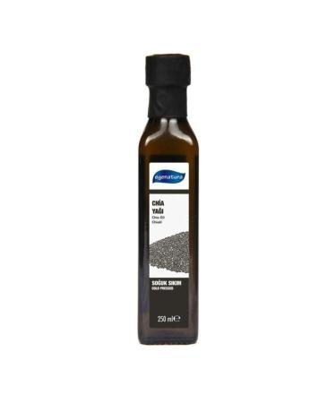 egenatura Chia Seed Oil 250 ml - Cold Pressed & Glass Bottle