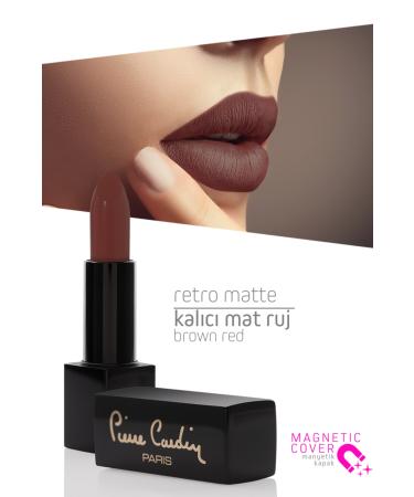Pierre Cardin Retro Matte Lipstick - Brown Red - 156 - Buy Online on GoSupps.com