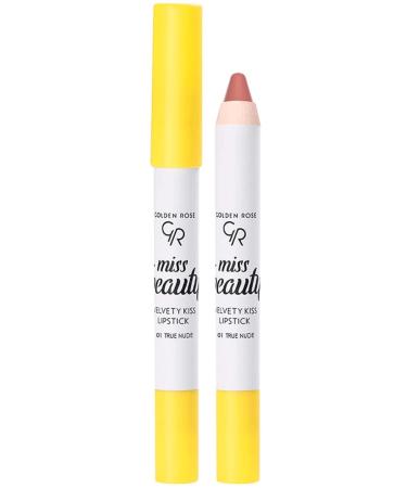 Golden Rose Miss Beauty Velvety Kiss Pencil Lipstick True Nude No: 01 Lipstick