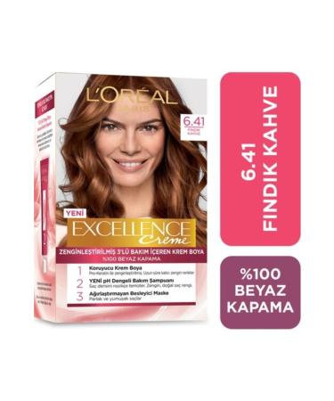 L'Oreal Paris L'or al Paris Excellence Creme Hair Dye 6.41 Hazelnut Brown