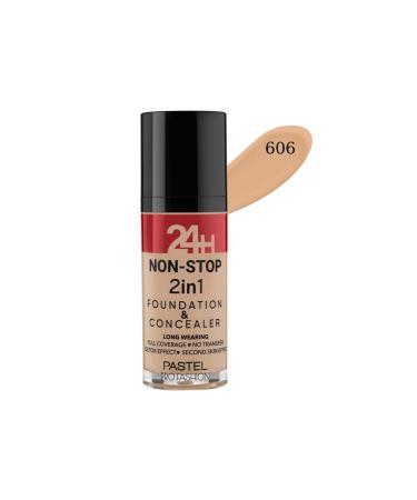 Pastel 24h 2in1 Foundation and Concealer 606 Warm