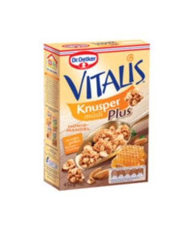 DR.oetker Vitalis Knusper Plus with Honey Almond 450 Gr