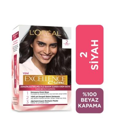 L'Oreal Paris L'or al Paris Excellence Creme Hair Dye 2 Black