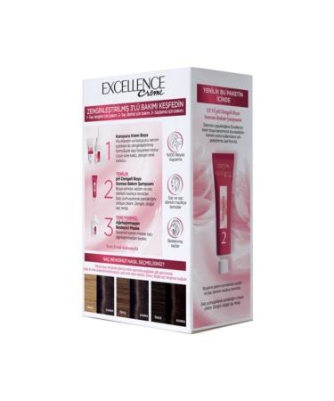L'Oreal Paris L'or al Paris Excellence Creme Hair Dye 2 Black - Buy Online on GoSupps.com