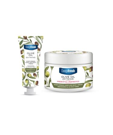 Deep Fresh Prebiotic Moisturizing Hand and Body Cream Olive Oil 50ml and 250ml
