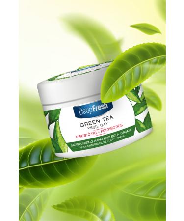 Deep Fresh Prebiotic Moisturizing Hand and Body Cream Green Tea 50 Ml and 250 Ml - Buy Online on GoSupps.com