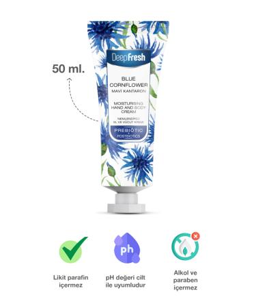 Deep Fresh Prebiotic Moisturizing Hand and Body Cream Blue St. John's Wort 50 ml - Buy Online on GoSupps.com
