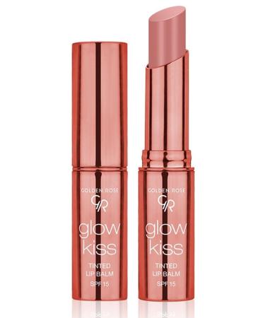 Golden Rose Glow Kiss Tinted Lip Balm Lipstick 01 Vanilla Latt