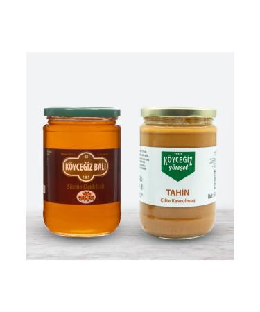 kb koycegiz honey Flower Honey 850 G + K yce iz Local Double Roasted Tahini 600 G