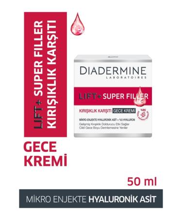 Diadermine Superfiller Anti-Wrinkle Night Cream with Hyaluron Effect 50 Ml - Buy Online on GoSupps.com