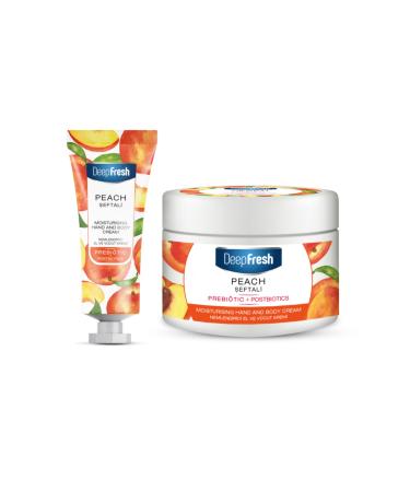 Deep Fresh Prebiotic Moisturizing Hand and Body Cream Peach 50 Ml and 250 Ml