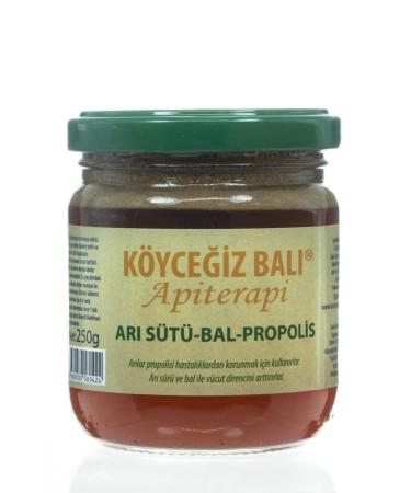 kb koycegiz honey Royal Jelly Honey Propolis Mixture 250 g Glass Jar 3 in 1 - Buy Online on GoSupps.com