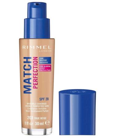 Rimmel London Match Perfection Foundation - True Beige 203 Category: Foundation