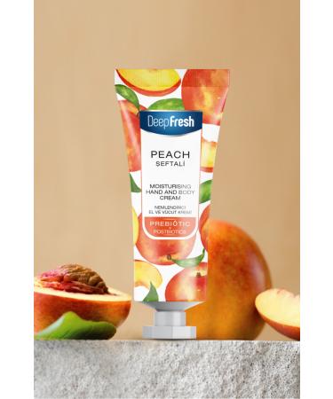 Deep Fresh Prebiotic Moisturizing Hand and Body Cream Peach 50 Ml and 250 Ml - Buy Online on GoSupps.com