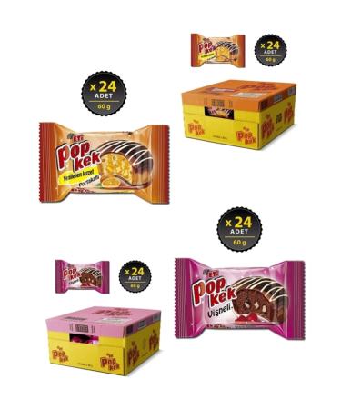 Eti Popkek Orange Cherry 55 gr 24 Pieces