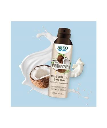 Arko Nem Brand: Precious Oils Coconut Spray Cream 150 Ml Category: Body Cream - Buy Online on GoSupps.com
