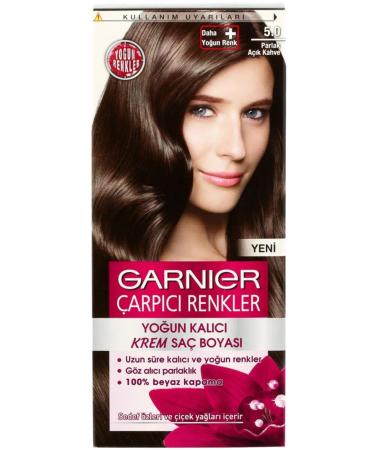 Garnier Hair Dye Color Natural Striking Colors Bright Light Brown 5.0