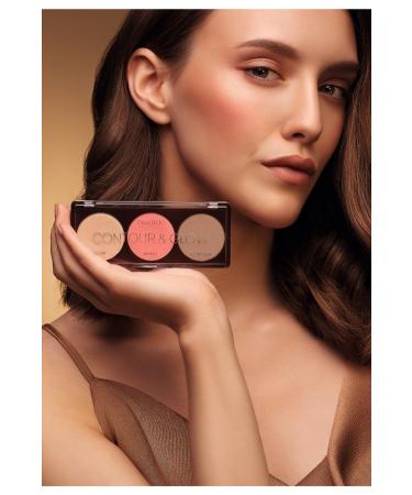 Faberlic Glam Team Face Contour&Glow Palette - Pink Shimmer - Buy Online on GoSupps.com