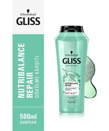 Gliss Schwarzkopf Gliss Nutribalance Repair Anti Hair Loss Shampoo 500 Ml - Buy Online on GoSupps.com