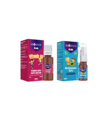 Venatura Kids Vitamin D3 400 Iu Food Supplement 20 ml Drops and Vitamin B12 for Children 5 ml