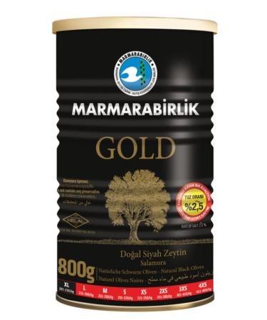 Marmarabirlik Gold Natural Black Olives (Unsalted) (800 gr Xl)