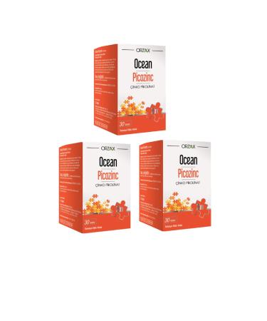 Orzax Zinc Picolinate 30 Tablets X3 Pieces
