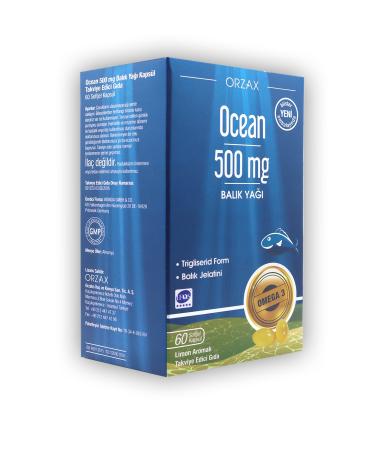 Ocean 500 Mg 60 Capsules Lemon Flavored Fish Oil