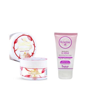 Rosense Nourishing Hand and Body Cream Rose 250ml + Moisturizing Hand Cream 20ml Gift
