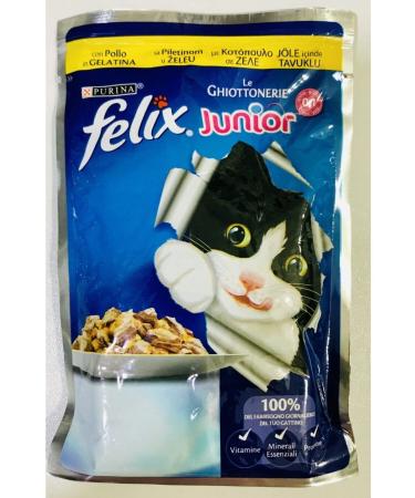 FELIX Junior Chicken 5 X Kitten Canned Food 0-1 Years