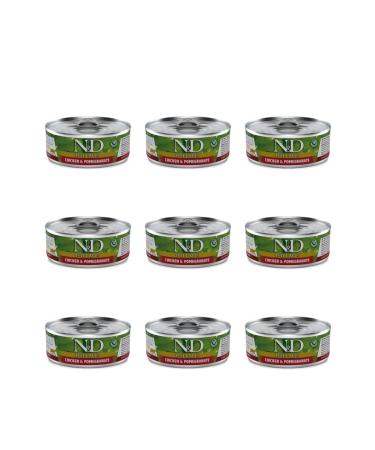 N & D Prime Grain-Free Chicken Pomegranate Adult Cat Canned Food 80 Gr 9 Pieces