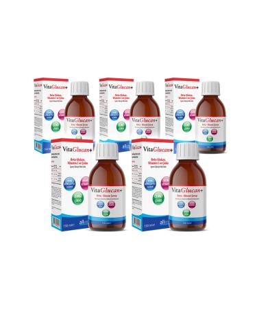 Vitaglucan+ Vitaglucan Beta-glucan Vitamin Syrup 150 Ml X5 Pieces