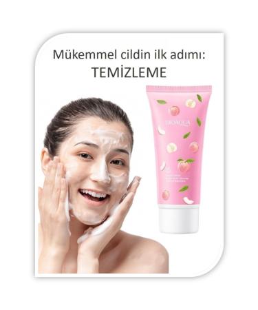 BIOAQUA Peach and Amino Acid Sensitive Facial Cleanser 100 gr - Buy Online on GoSupps.com
