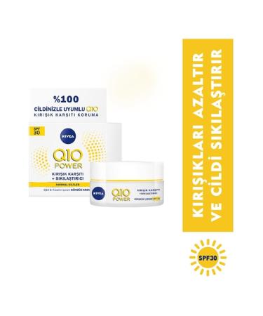 NIVEA Q10plus High Sun Protection Anti-Wrinkle Day Cream Spf30 50 ml - Buy Online on GoSupps.com
