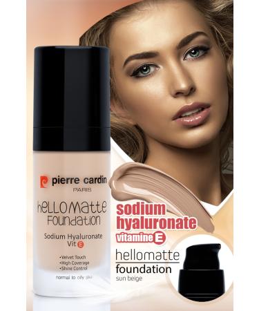 Pierre Cardin Hellomatte Foundation - Sun Beige - 30 Ml - Buy Online on GoSupps.com