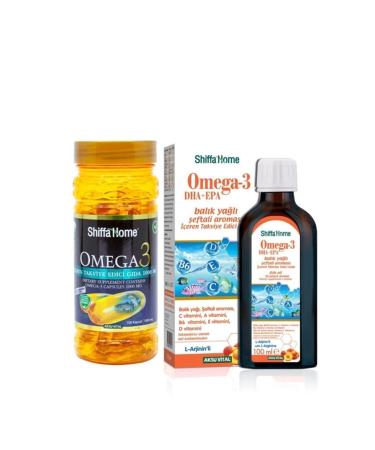 Shiffa Home Omega-3 1000 Mg Softgel + Omega-3 Epa+dha Fish Oil