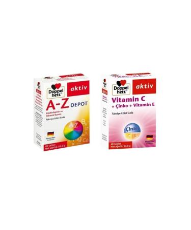 Doppelherz Az Depot 40 Tablets + Vitamin C + zinc + vitamin E 40 Tablets