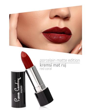 Pierre Cardin Porcelain Matte Edition Lipstick - Red Coral - 212