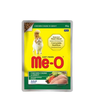 me-o Meo Adult Gravy Sauce Chicken Adult Cat Canned Food 80 gr * 12 Pieces