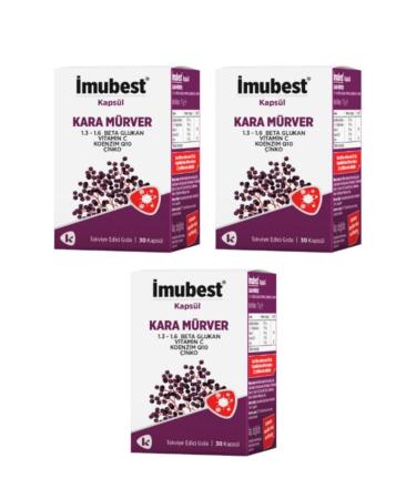 imubest Black Elderberry 3-Piece Set 30 Capsules