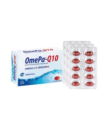 Omepa Q10 Omega 3 Ubiquinol 30 Capsules 3 Pieces