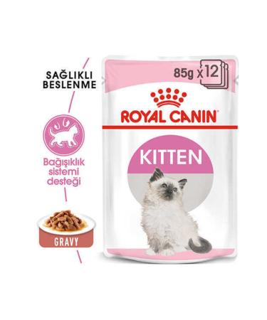Royal Canin Kitten Gravy Pouch Kitten Canned Food 85 Gr 12 Pieces