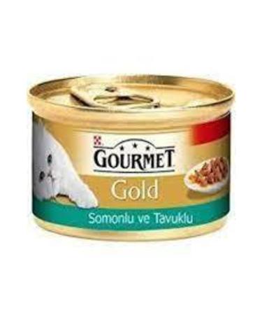 Gourmet Salmon and Chicken Cat Canned Food 85 gr 12 Pieces