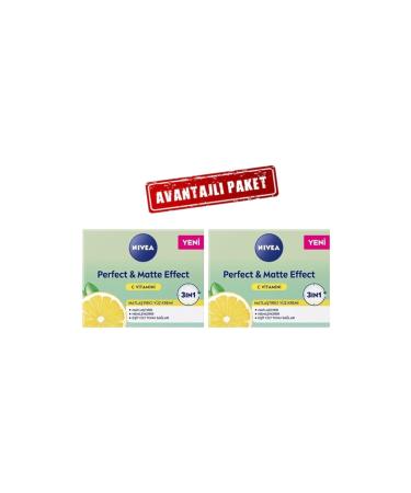 NIVEA Perfect & Matte Effect Vitamin C Face Care Cream 50ml X 2pcs