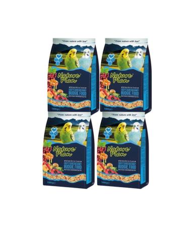 Nature Plan Fruit Flavored + Honey Budgie Food 1000gr X 4 Pieces
