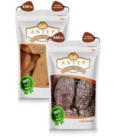 Antep Bazaar Market Leaf Apricot Compote 450 Gr. | Jerusalem Date 450 Gr.