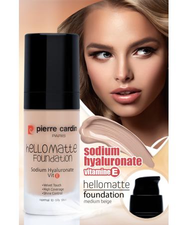 Pierre Cardin Hellomatte Foundation - Medium Beige - 30 ml
