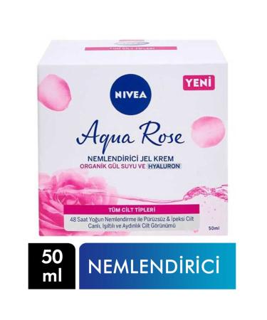 NIVEA Aqua Rose Moisturizing Gel Cream 50ml Rosewater - Buy Online on GoSupps.com