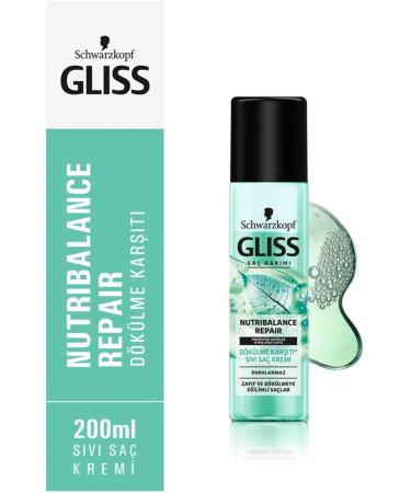 Gliss Schwarzkopf Nutribalance Repair Anti-Hair Loss Leave-In Liquid Conditioner 200 Ml - Buy Online on GoSupps.com