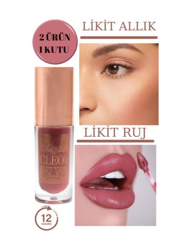 Cleo Cosmetics- Natural Looking Lasting All Day Blush & Lipstick (LIP&CHEEK) Dusty Rose - Buy Online on GoSupps.com