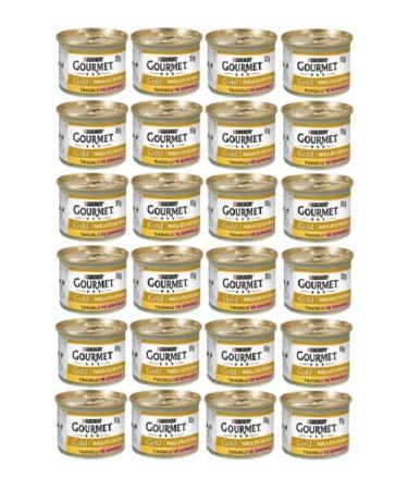 Gourmet Gold Salmon Chicken Cat Canned Food 85 Gr 24 Pieces